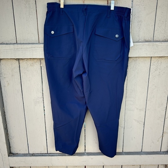 NWT Paskho Spotlight Minimalist Travel Pants Lightweight Drawstring Waist L Navy - Picture 8 of 9